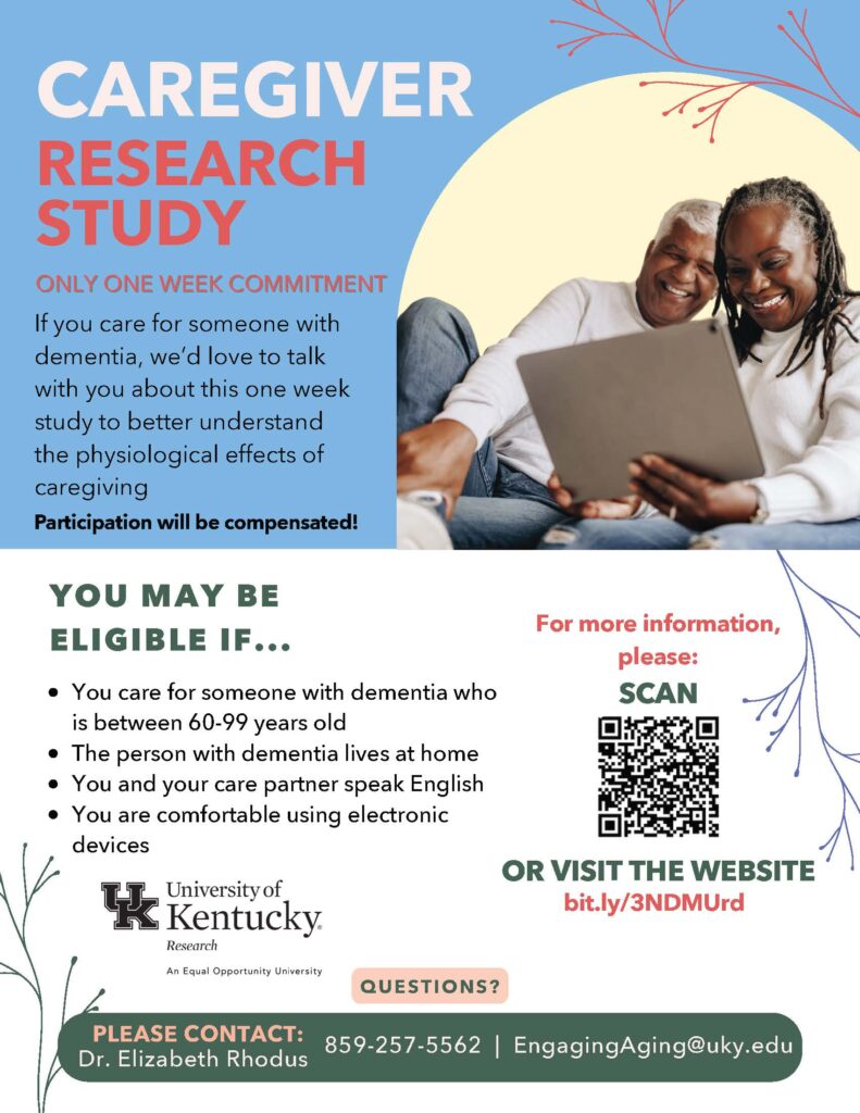 Image to recruit for the caregiver research study
